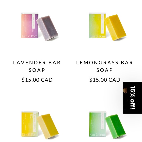 Lot of 7 variety small soaps, Artisan Canada vtg - Picture 5 of 9